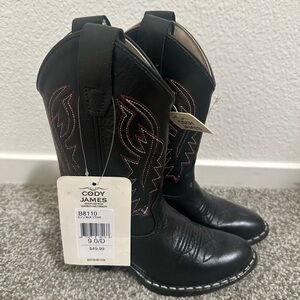 Cody James Kids' Black and Red Western Boots
